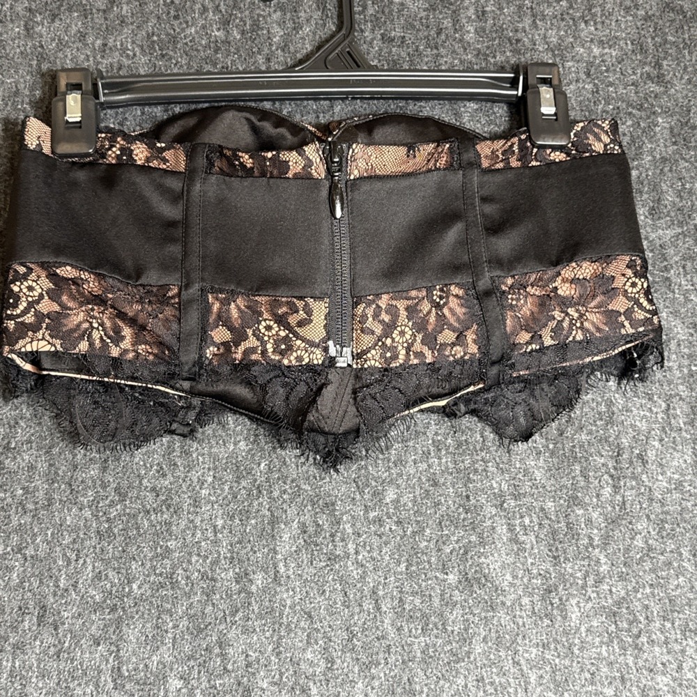 Mistress Rocks 'AT LONG LACE' Black Floral Lace Womens Corset Large Underwired - Picture 2 of 9